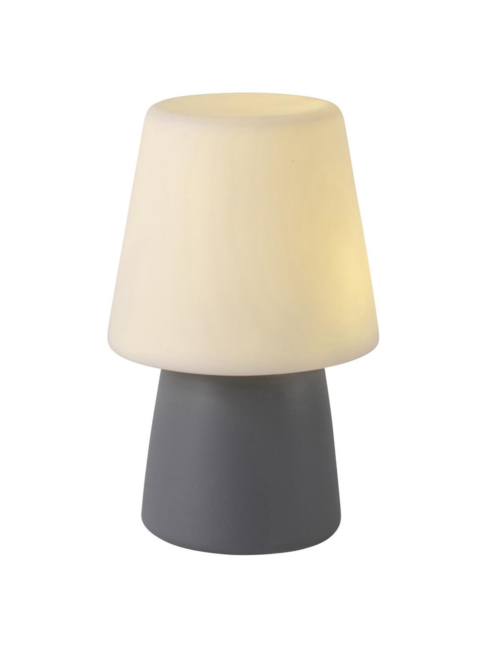 Lampa stołowa  LED na baterie No. 1, Tworzywo sztuczne, Biały, szary, Ø 7 x W 12 cm