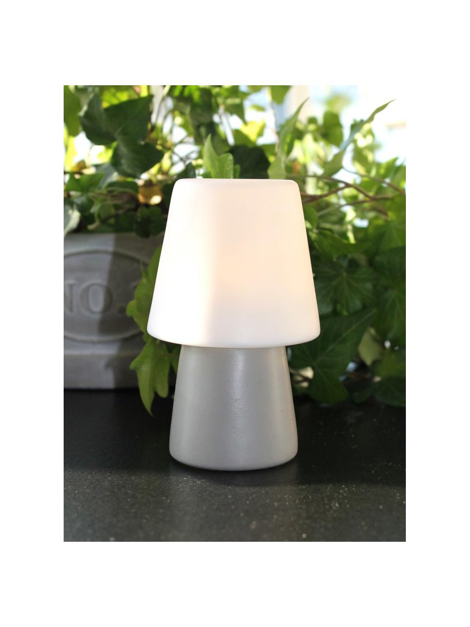 Lámpara de mesa LED a pilas No. 1, Plástico, Blanco, gris, Ø 7 x Al 12 cm