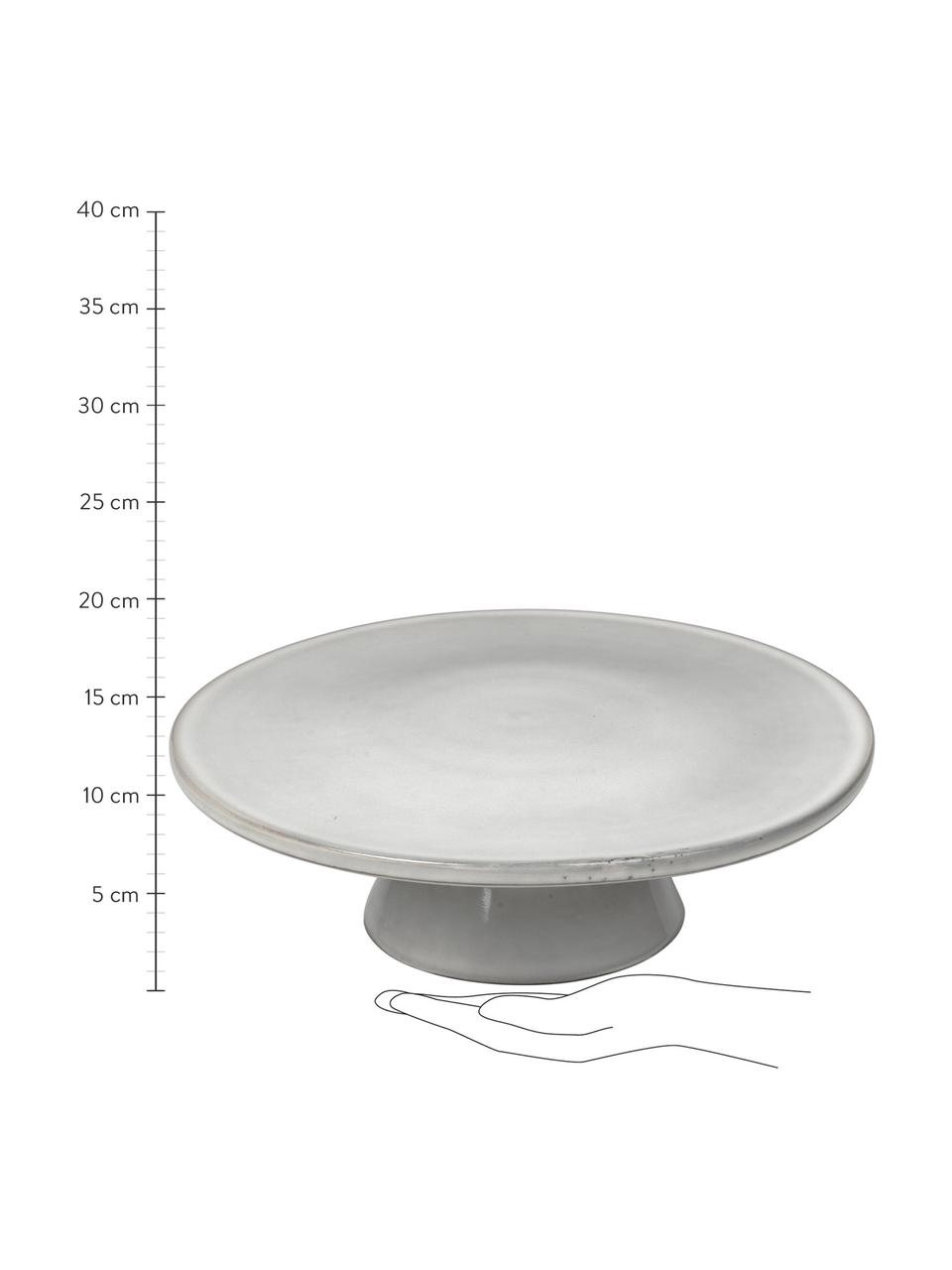Piatto torta fatto a mano Nordic Sand, Gres, Grigio-, tonalità beige, Ø 30 x Alt. 10 cm