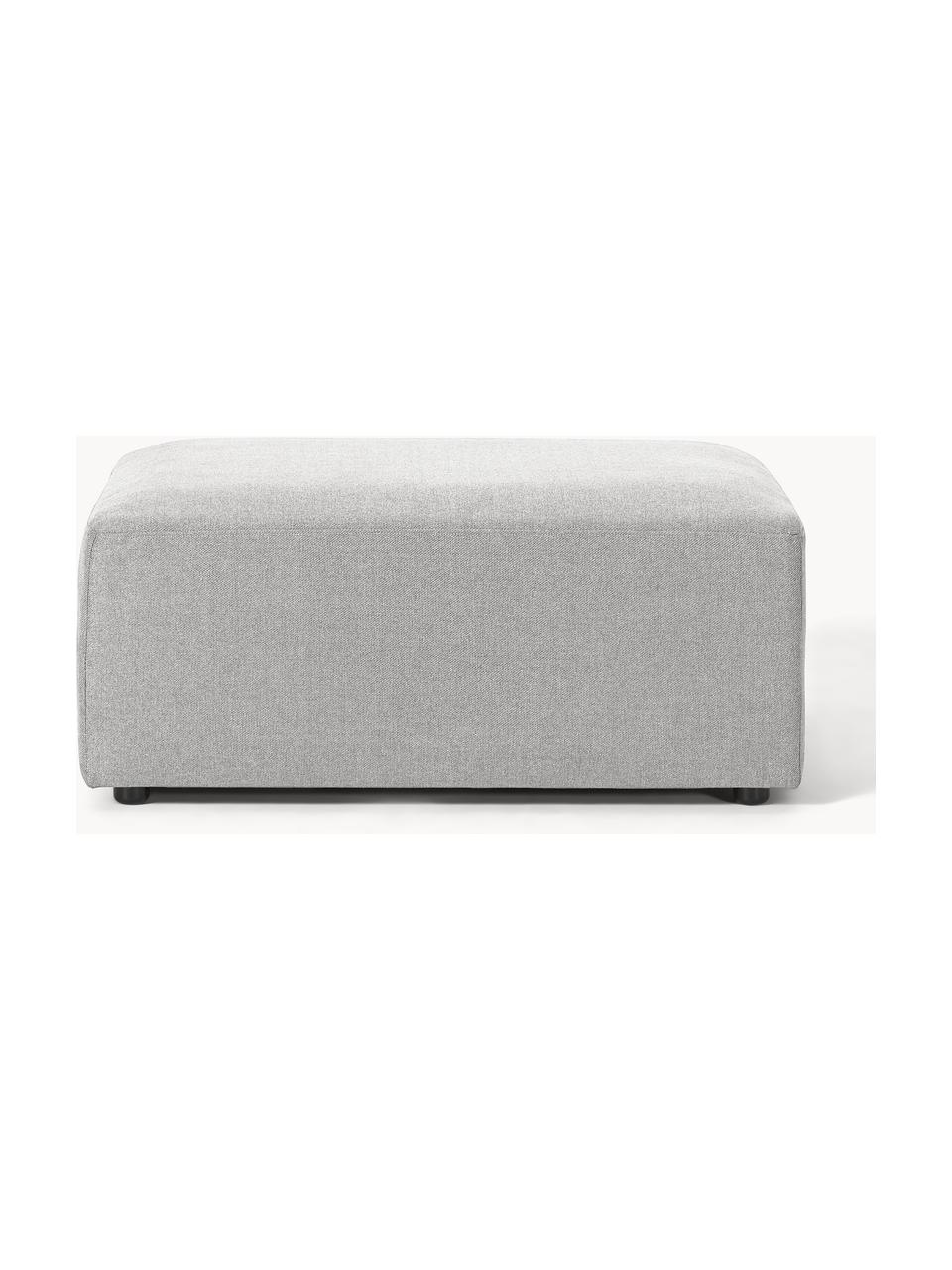 Pouf Melva, larg. 99 x prof. 72 cm, Tissu gris clair, larg. 99 x prof. 72 cm