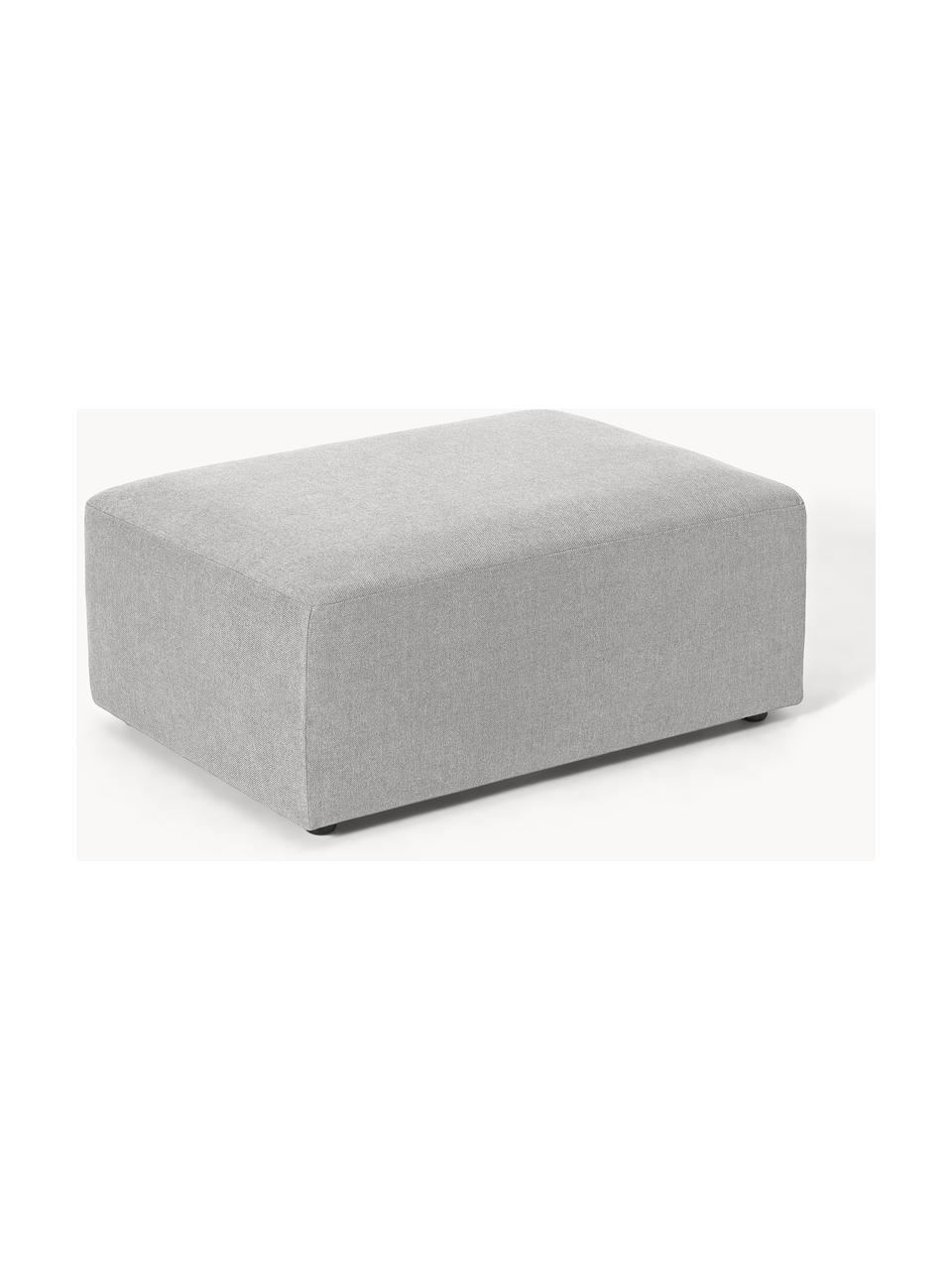 Pouf Melva, larg. 99 x prof. 72 cm, Tissu gris clair, larg. 99 x prof. 72 cm