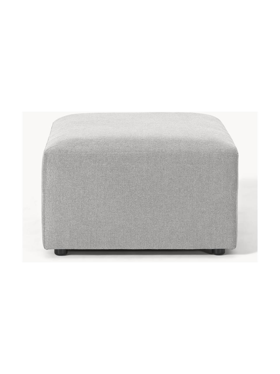 Pouf Melva, larg. 99 x prof. 72 cm, Tissu gris clair, larg. 99 x prof. 72 cm