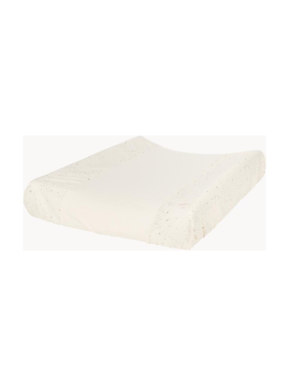 Matelas à langer en coton bio Zen, Blanc cassé, beige, larg. 50 x long. 70 cm