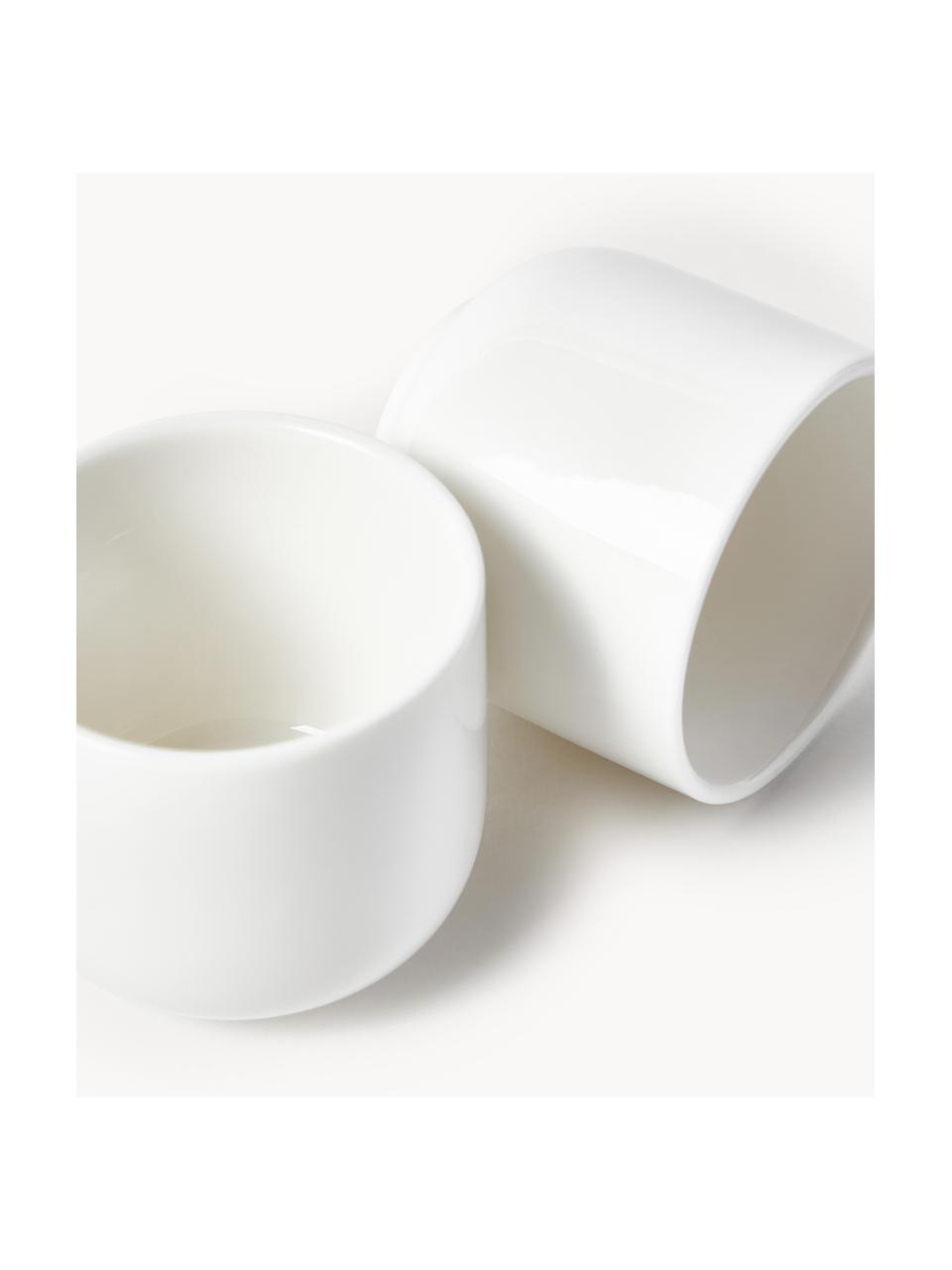 Porcelánové stojany na vajíčka Nessa, 4 ks, Vysoce kvalitní porcelán, Tlumeně bílá, lesklá, Ø 5 cm, V 5 cm