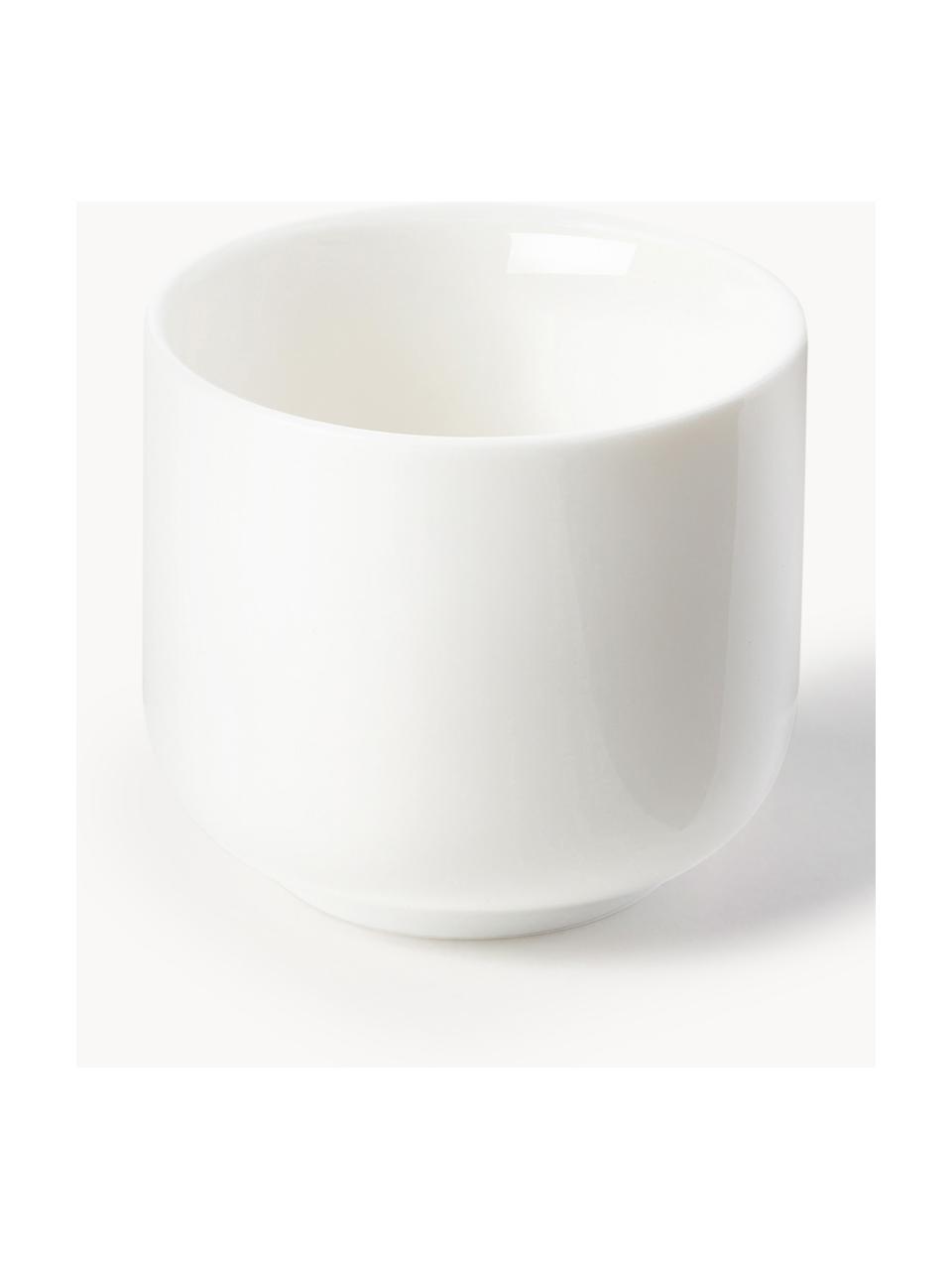 Porcelánové stojany na vajíčka Nessa, 4 ks, Vysoce kvalitní porcelán, Tlumeně bílá, lesklá, Ø 5 cm, V 5 cm