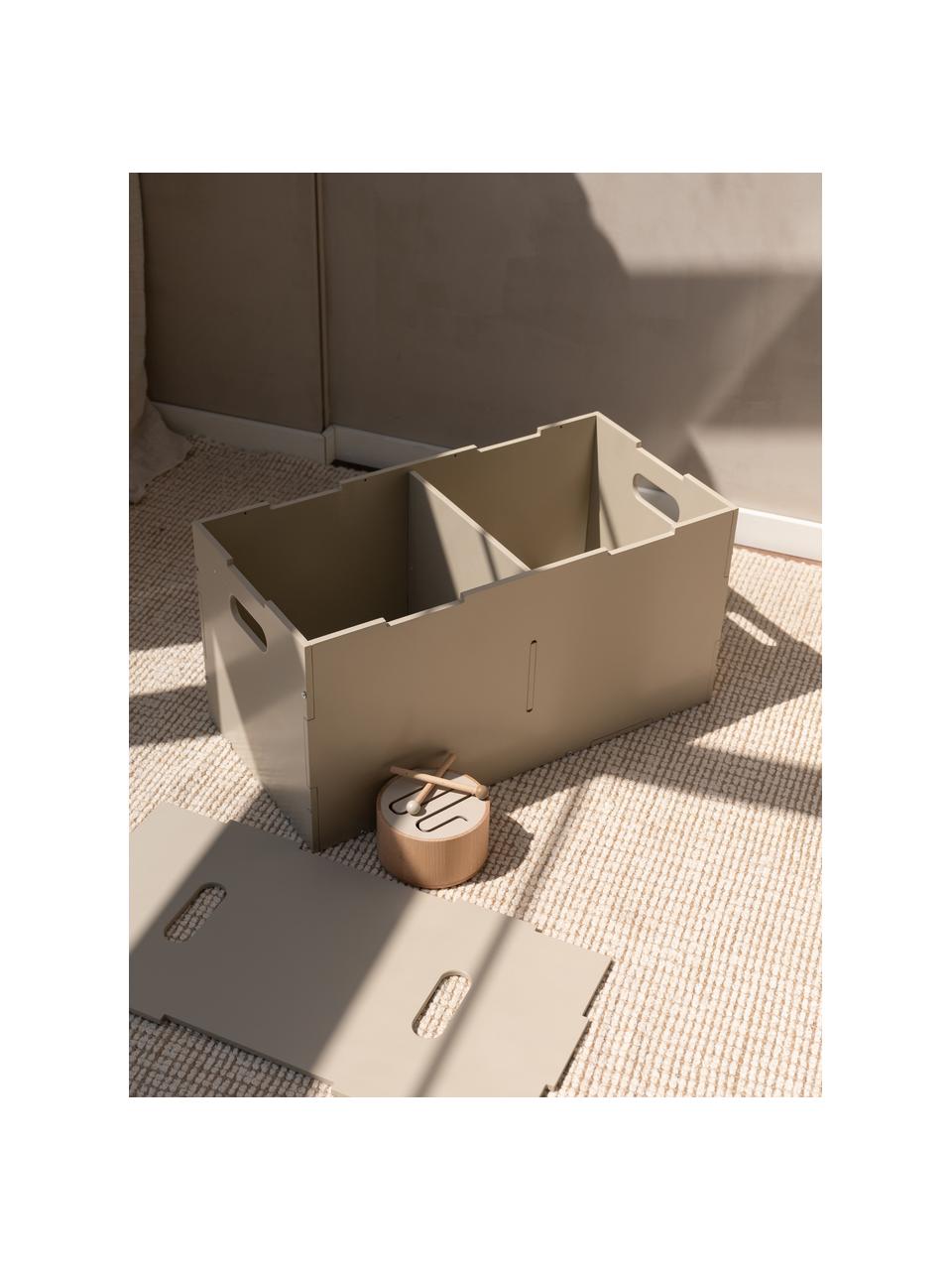 Caja de madera Cube, Madera de abedul pintada

Este producto está hecho de madera de origen sostenible y con certificación FSC®., Beige claro, An 72 x Al 36 cm