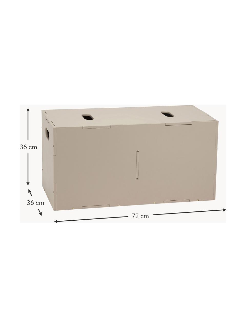 Caja de madera Cube, Madera de abedul pintada

Este producto está hecho de madera de origen sostenible y con certificación FSC®., Beige claro, An 72 x Al 36 cm