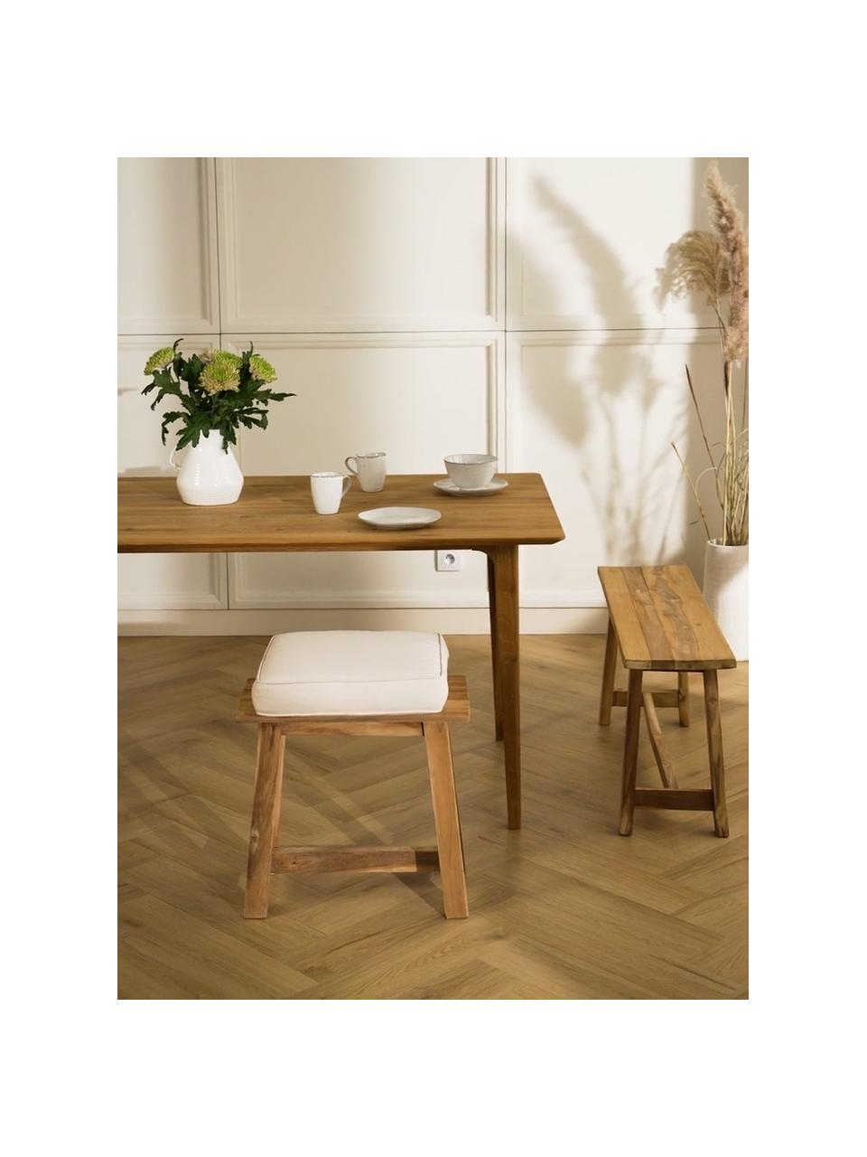 Hohes Sitzkissen Zoey, 2 Stück, Bezug: 100 % Baumwolle, Cremeweiß, B 40 x L 40 cm
