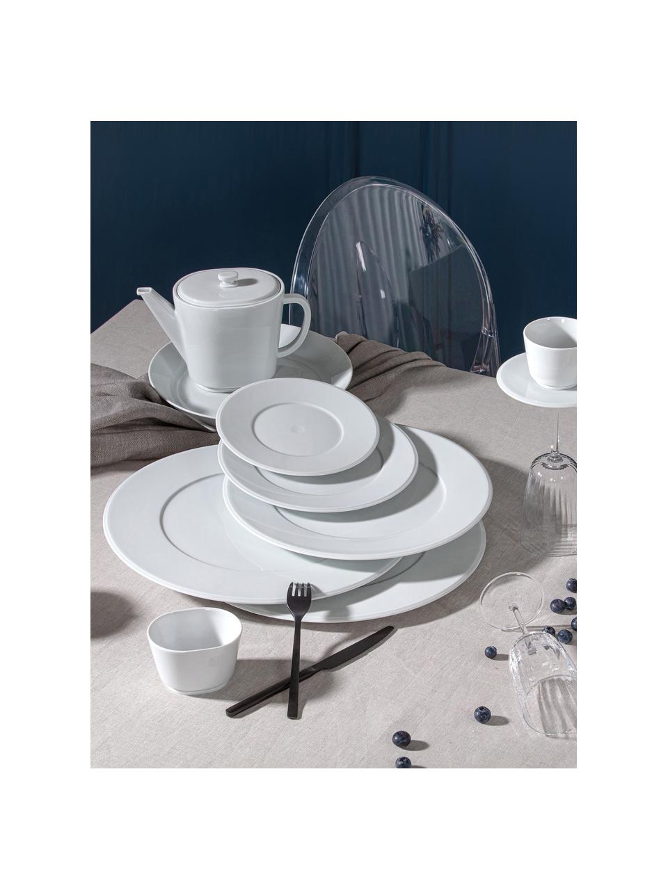 Ručne vyrobené porcelánové XS kávové šálky s podšálkami Vitruv, 2 ks, Porcelán, Biela, Ø 12 x V 6 cm, 150 ml