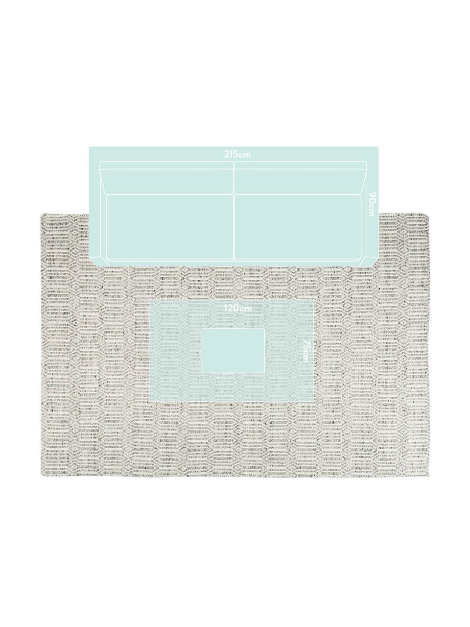 Tappeto tessuto a mano Justin, Avorio, grigio, L 200 x P 140 cm