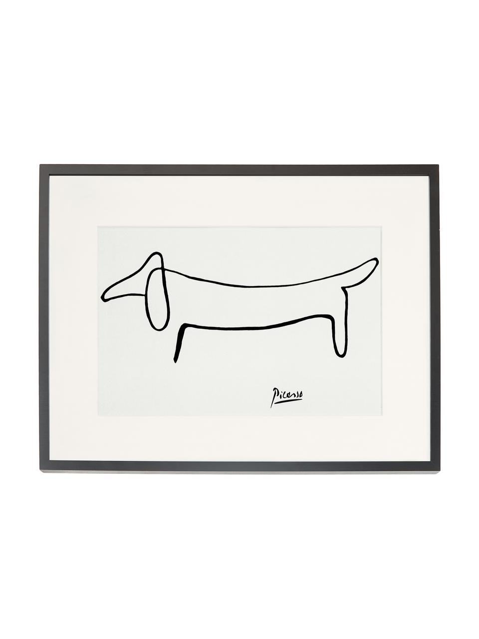 Lámina decorativa Dog From Pablo Picasso, Blanco, negro, An 83 x Al 63 cm