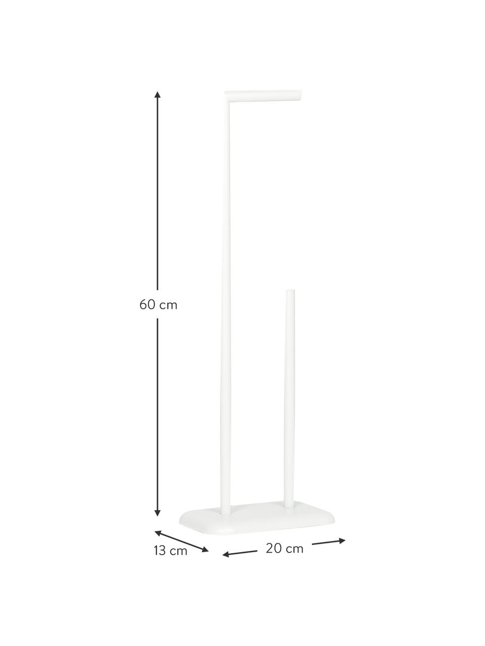 Držák na toaletní papír Bankside, Potažený kov, Bílá, Š 20 cm, V 60 cm