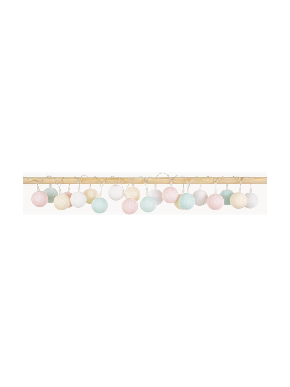 Girlanda świetlna LED Colorain, Biały, kremowy, pudrowy różowy, jasny niebieski, D 378 cm