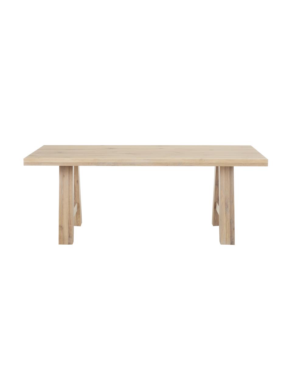 Table en bois de chêne Ashton, différentes tailles, Chêne massif, légèrement huilé 
100% bois FSC issu d'une sylviculture durable, Bois de chêne, clair huilé, larg. 220 x prof. 100 cm