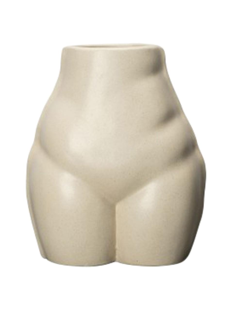 Vase en porcelaine Nature, Porcelaine, Beige, larg. 15 x haut. 19 cm