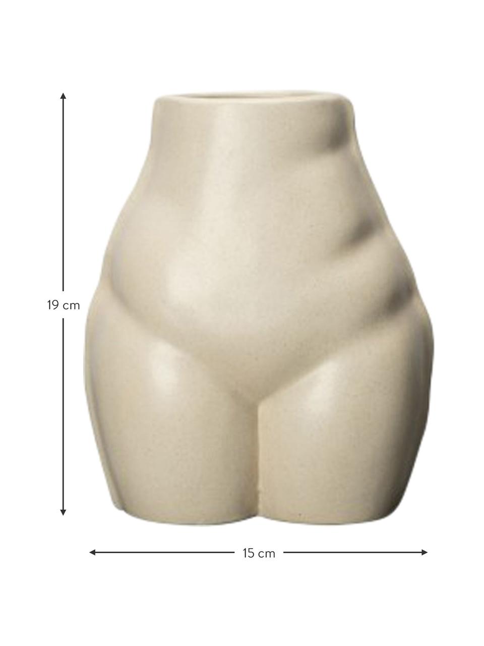Porzellan-Vase Nature, Porzellan, Beige, B 15 x H 19 cm