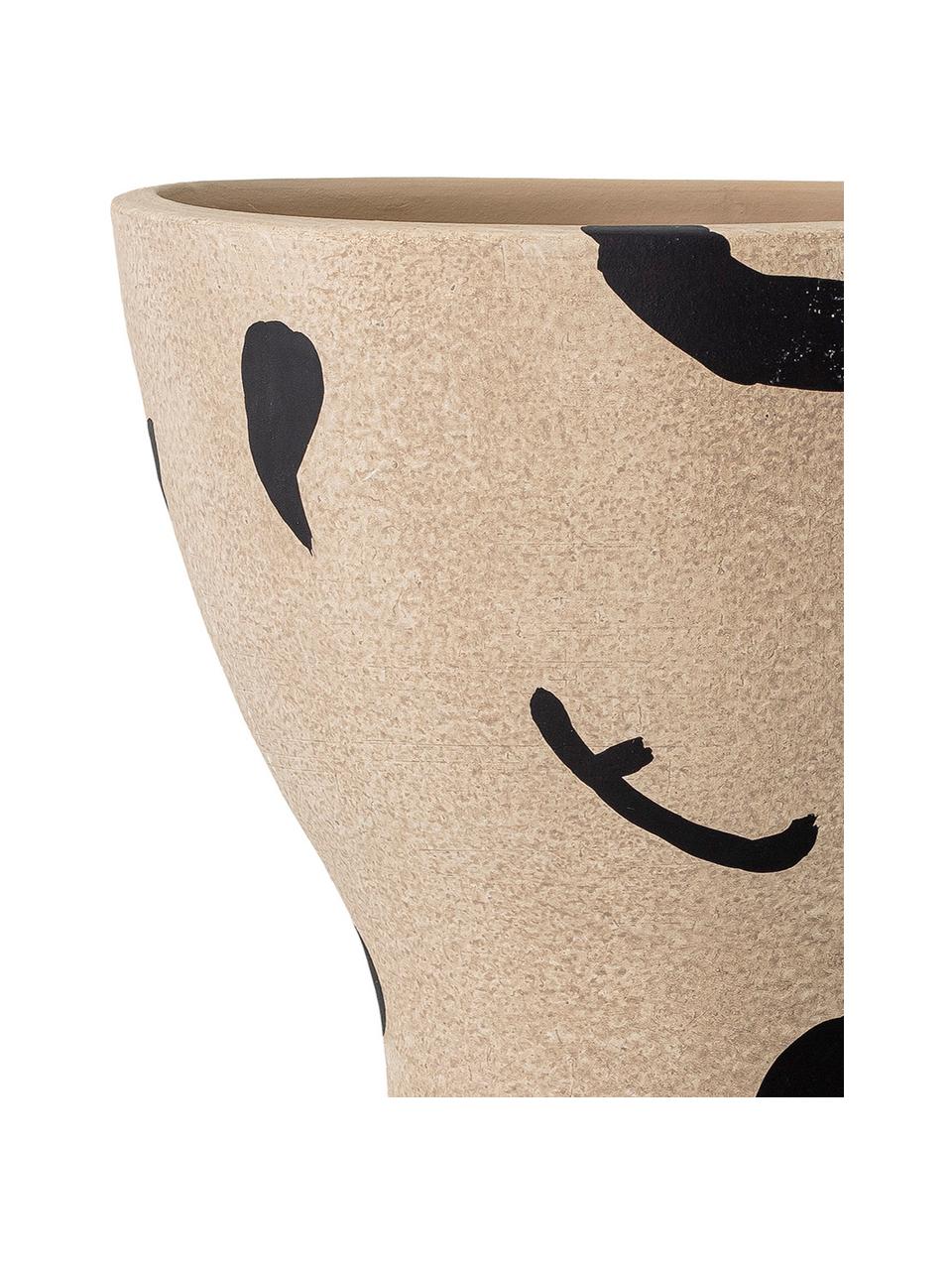 Vase terre cuite Nans, Beige, noir