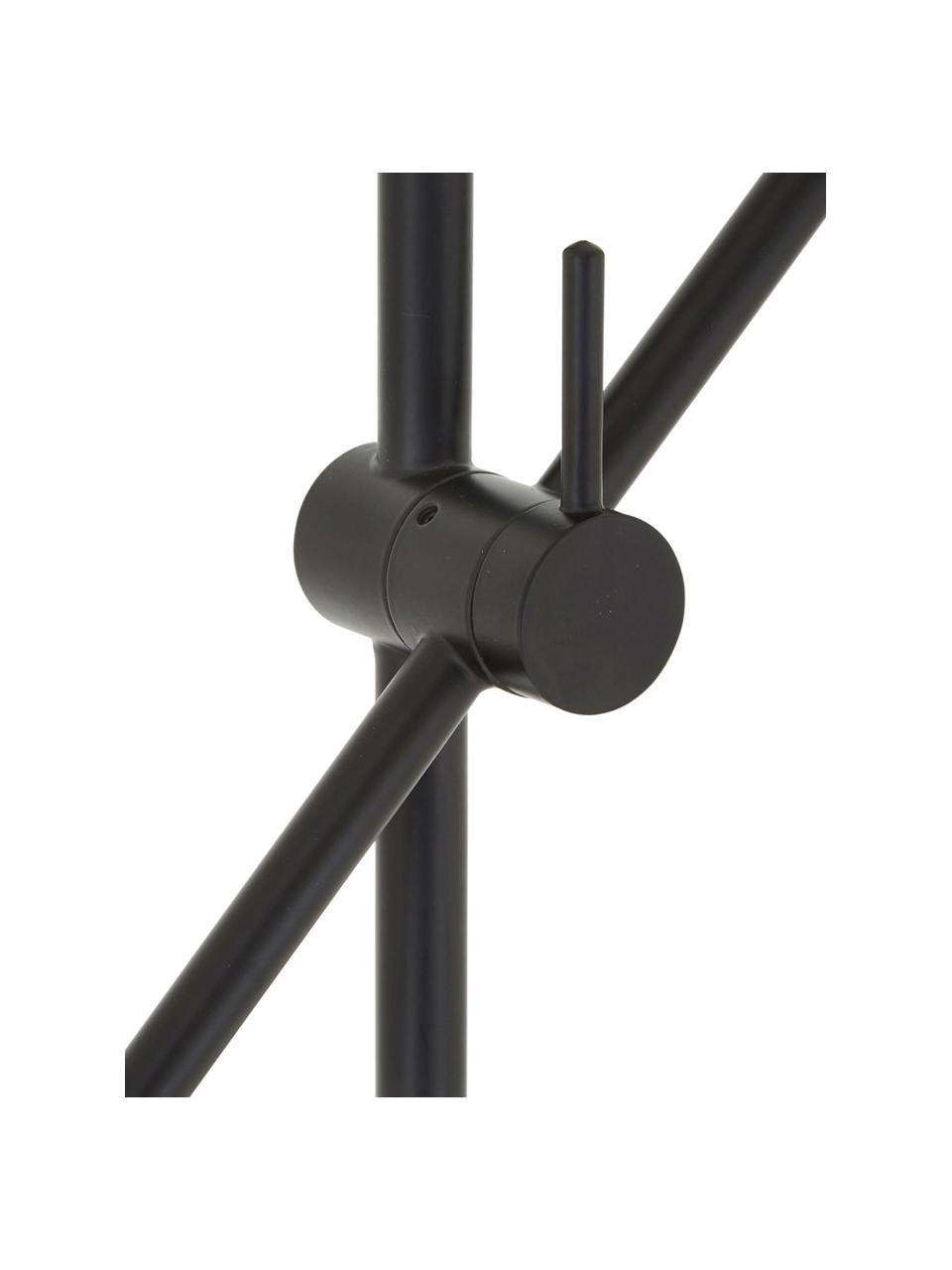 Leeslamp Cassandra, Lampenkap: gepoedercoat metaal, Lampvoet: gepoedercoat metaal, Mat zwart, B 75 x H 152 cm