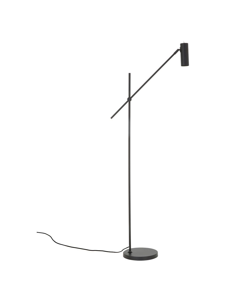 Lampa do czytania Cassandra, Czarny, matowy, S 75 x W 152 cm