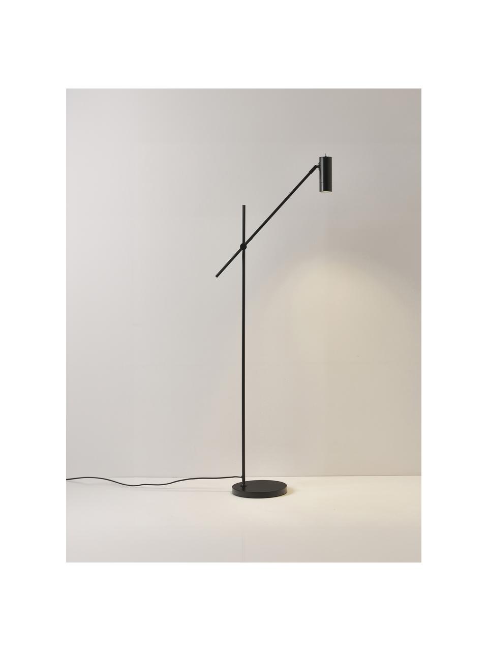 Lampa na čítanie Cassandra, Čierna, V 152 cm