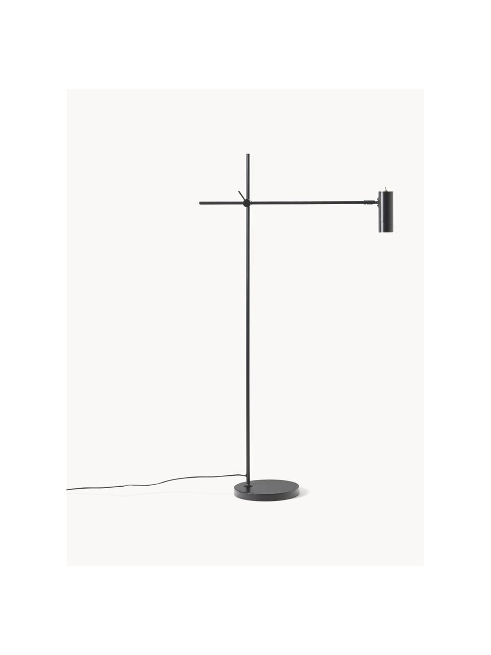 Lampa na čítanie Cassandra, Čierna, V 152 cm