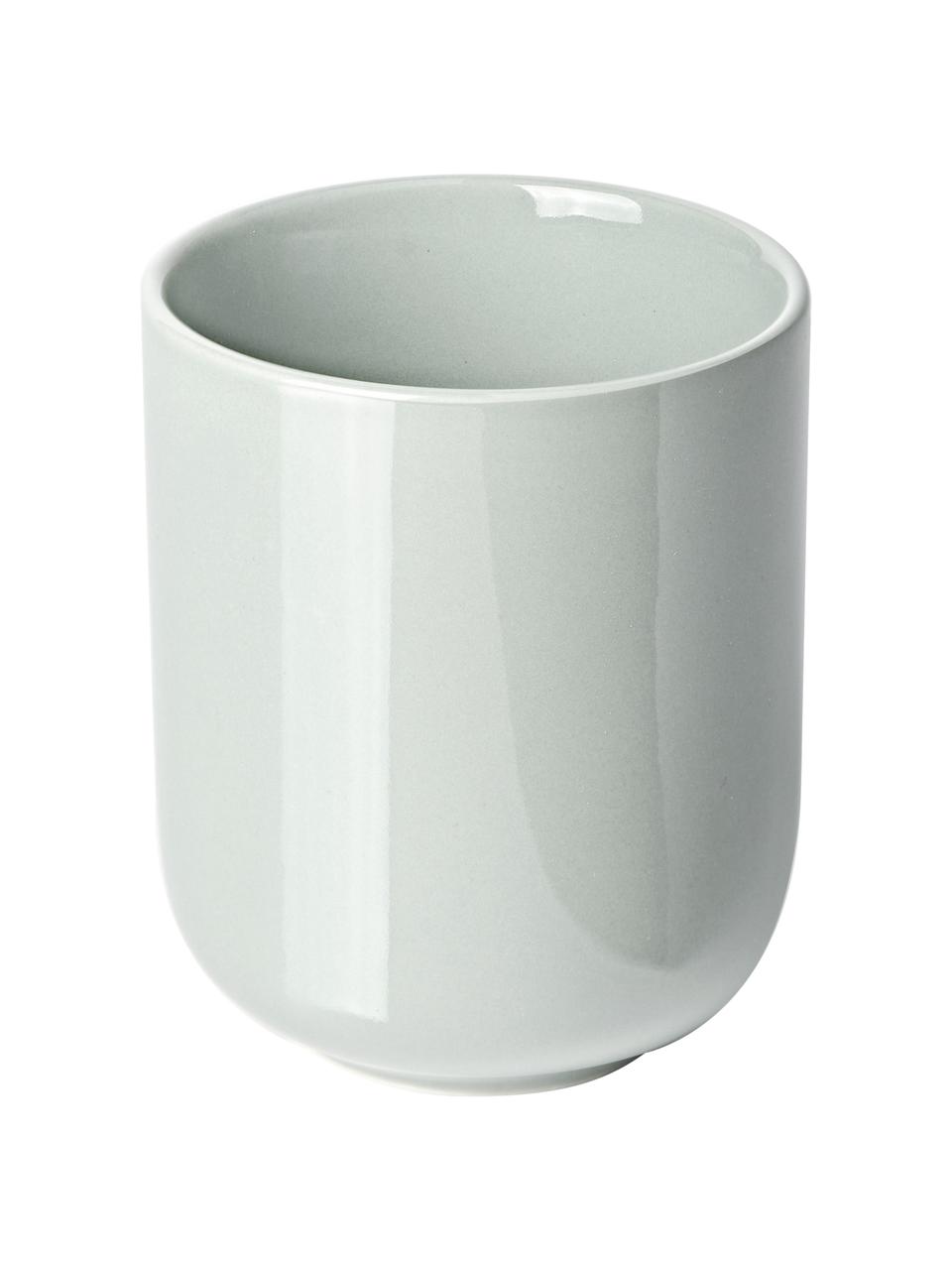Kubek z porcelany Nessa, 4 szt., Porcelana twarda, Jasny szary, Ø 8 x W 10 cm