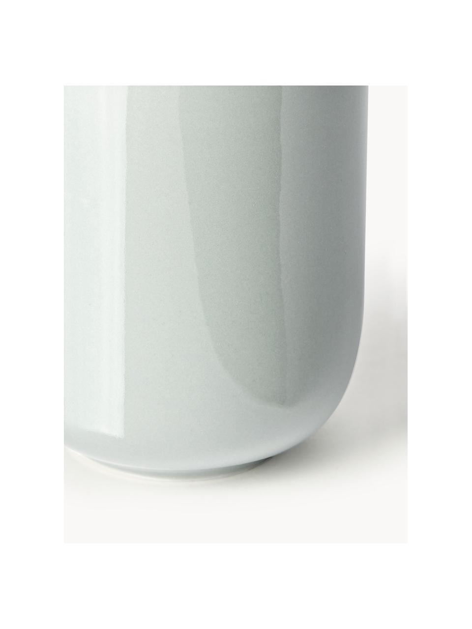 Tasses à café en porcelaine Nessa, 4 pièces, Porcelaine de haute qualité, Gris clair, haute brillance, Ø 8 x haut. 10 cm, 200 ml