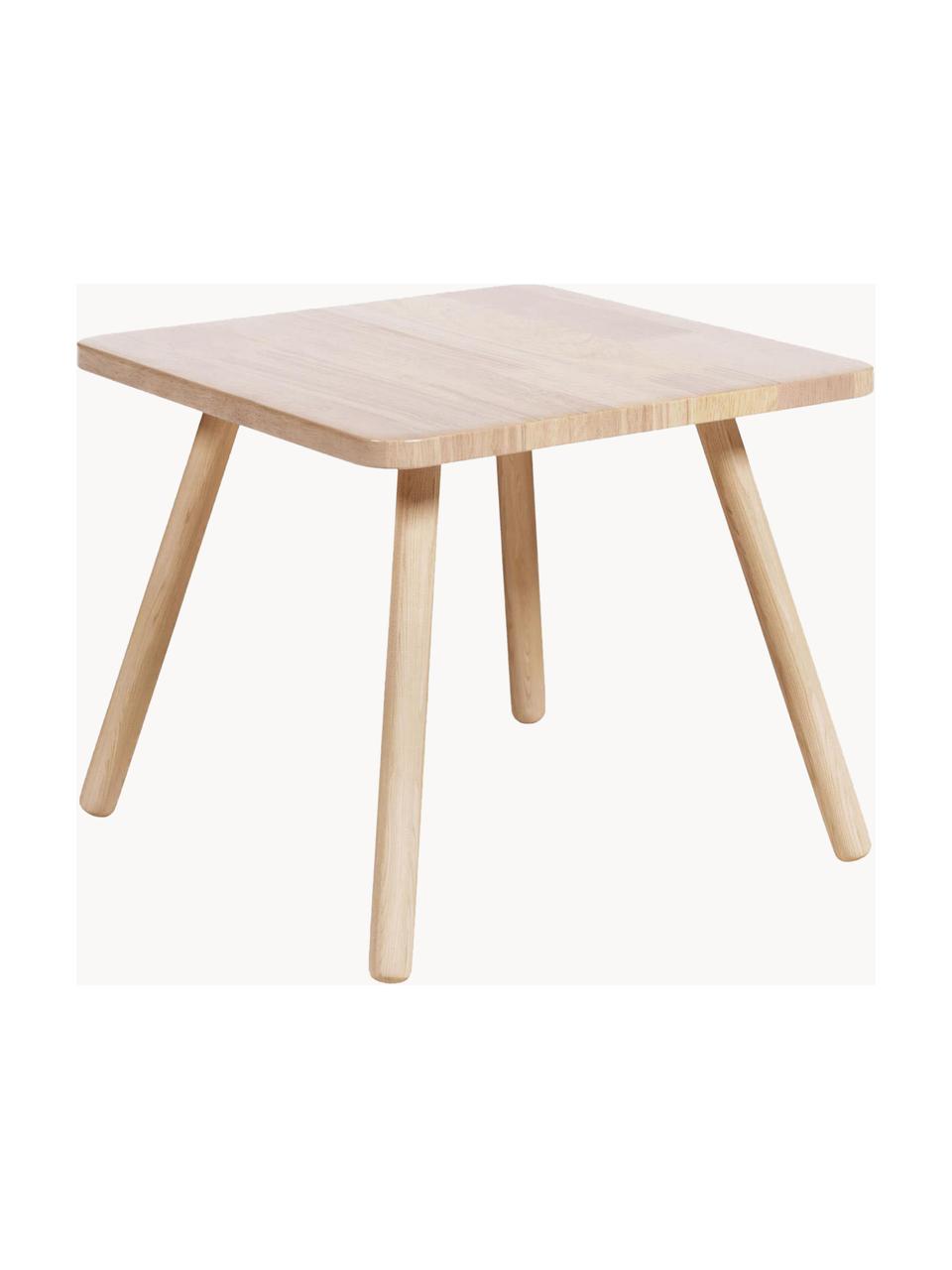 Mesa infantil cuadrada Dilcia de madera maciza de caucho 55 x 55 cm