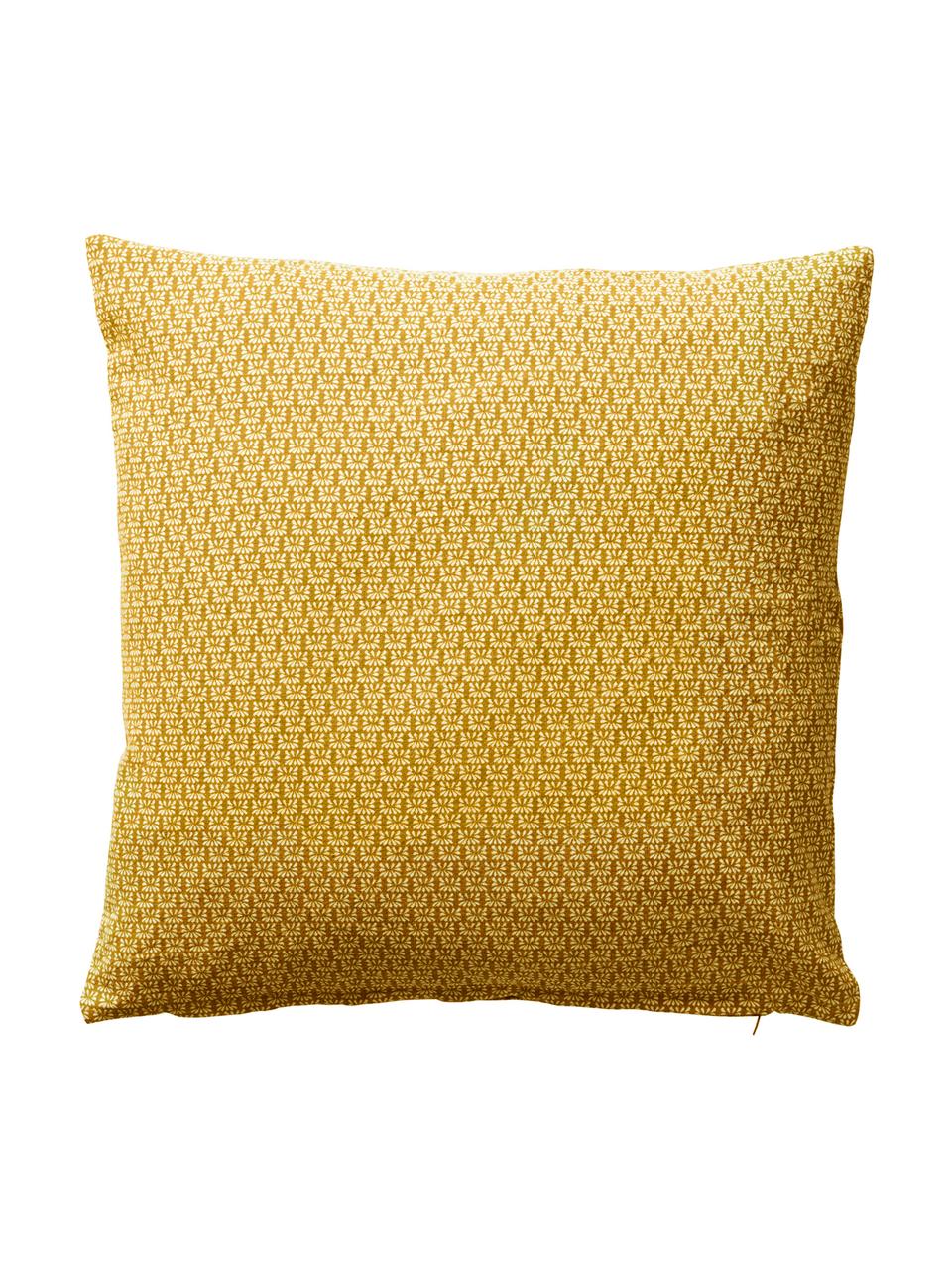 Houssee de coussin 45x45 en coton jaune moutarde Cousin, 3 élém., 100 % coton, Jaune moutarde, blanc, larg. 45 x long. 45 cm