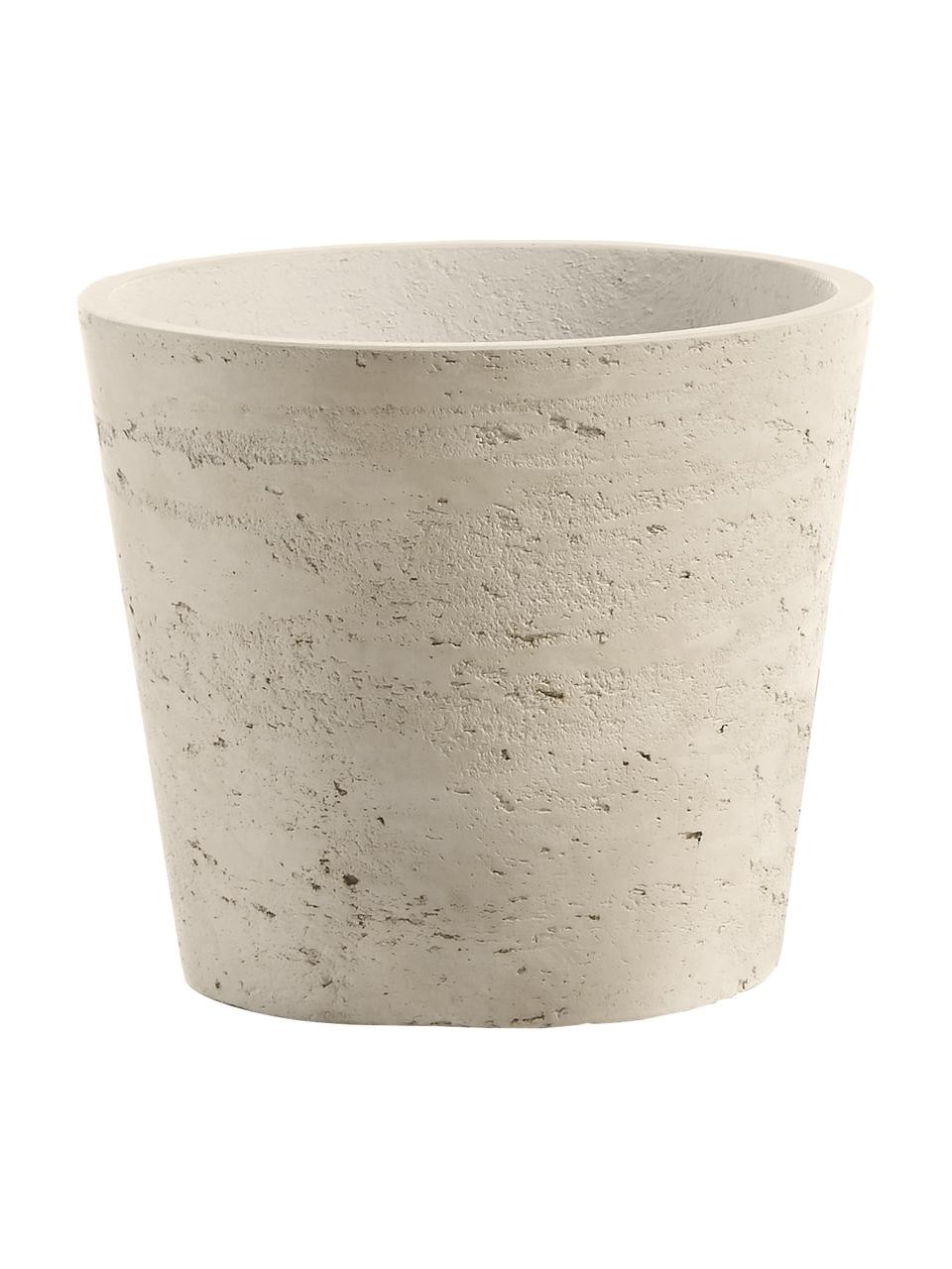 Plantenpottenset Low van cement, 3-delig, Cement, Beige, Set met verschillende formaten
