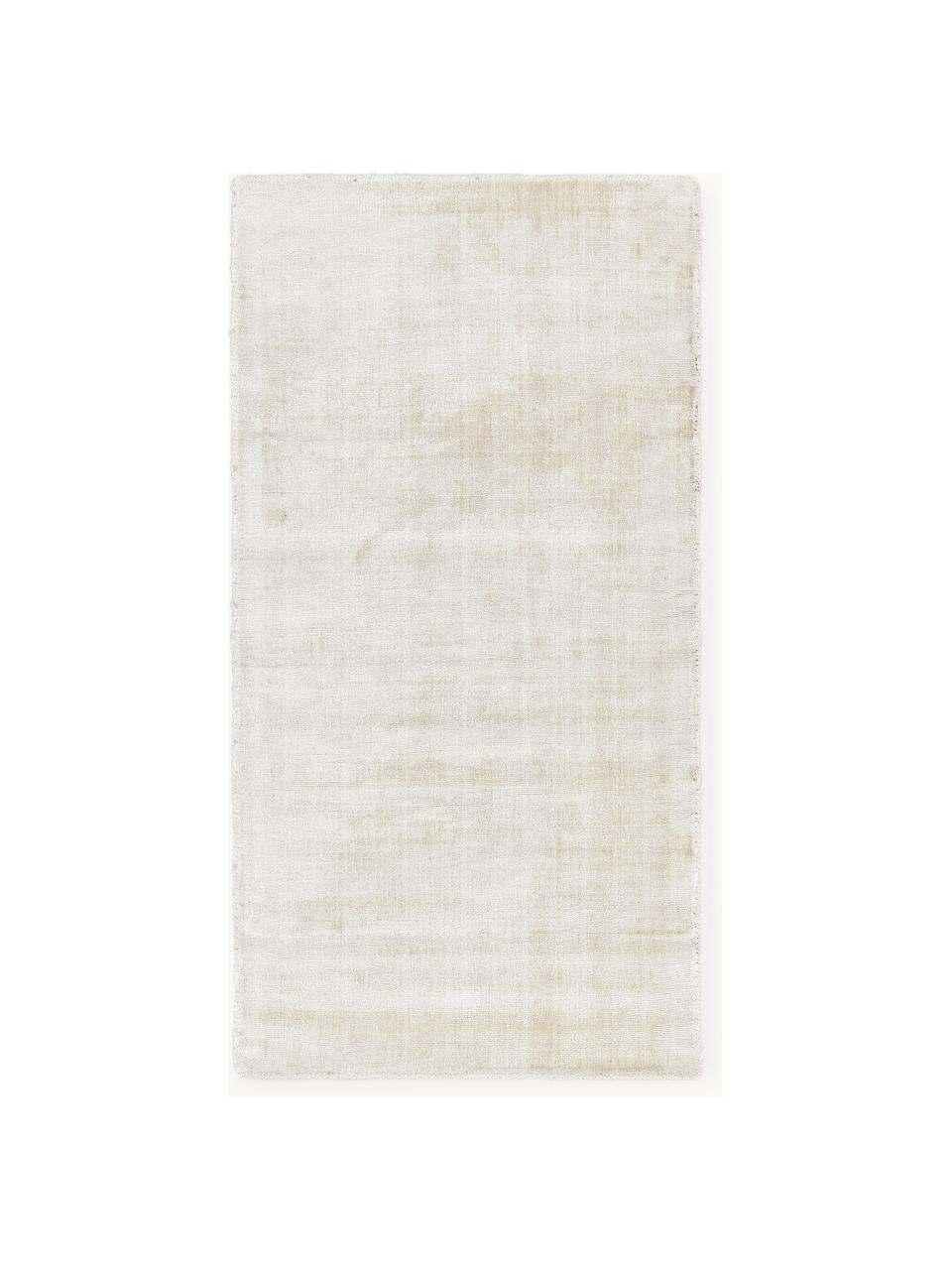 Handgewebter Viskoseteppich Jane, Flor: 100 % Viskose, Off White, B 120 x L 180 cm (Größe S)