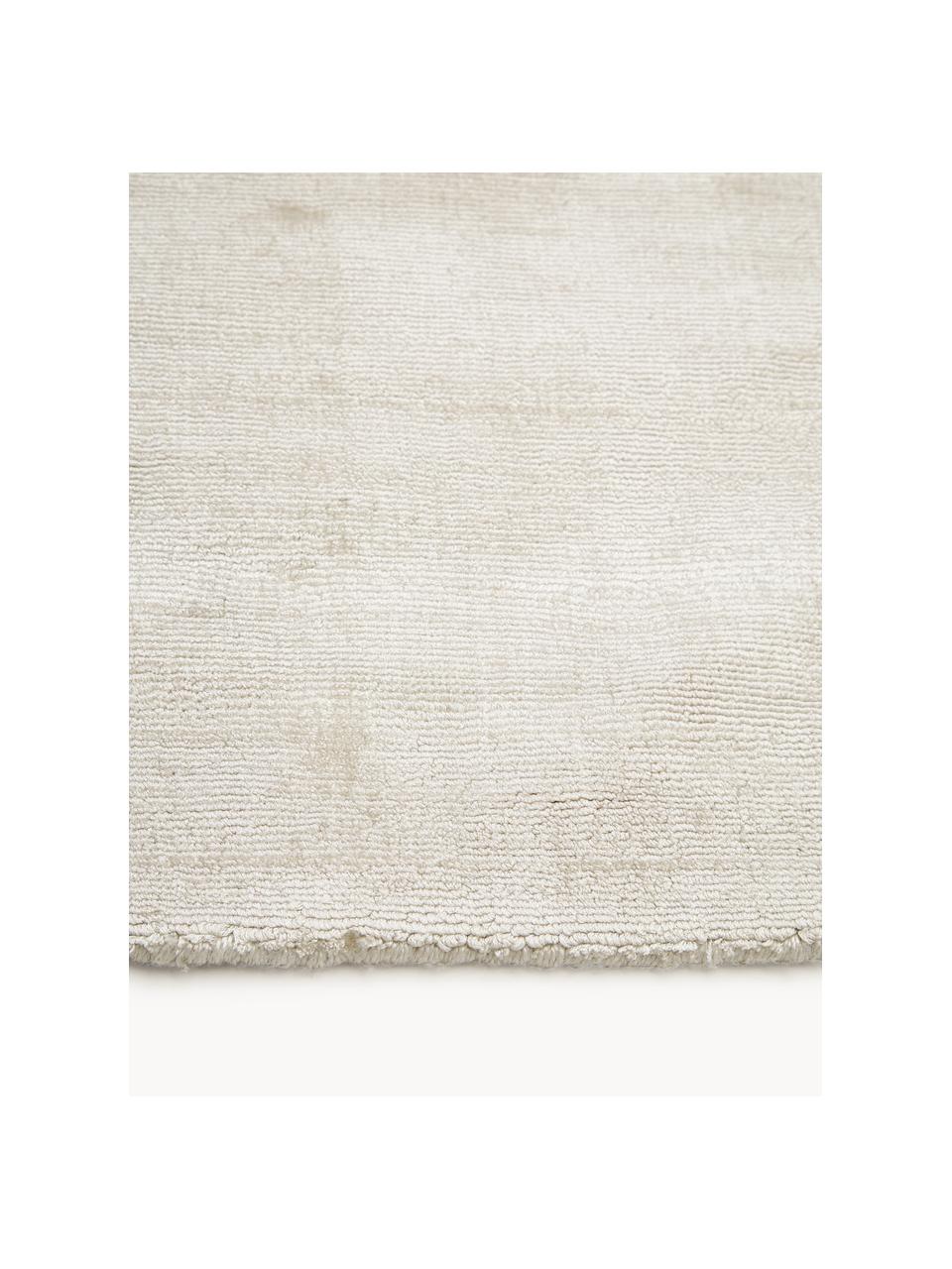 Tapis en viscose tissé main Jane, Blanc cassé, larg. 400 x long. 500 cm (taille XXL)