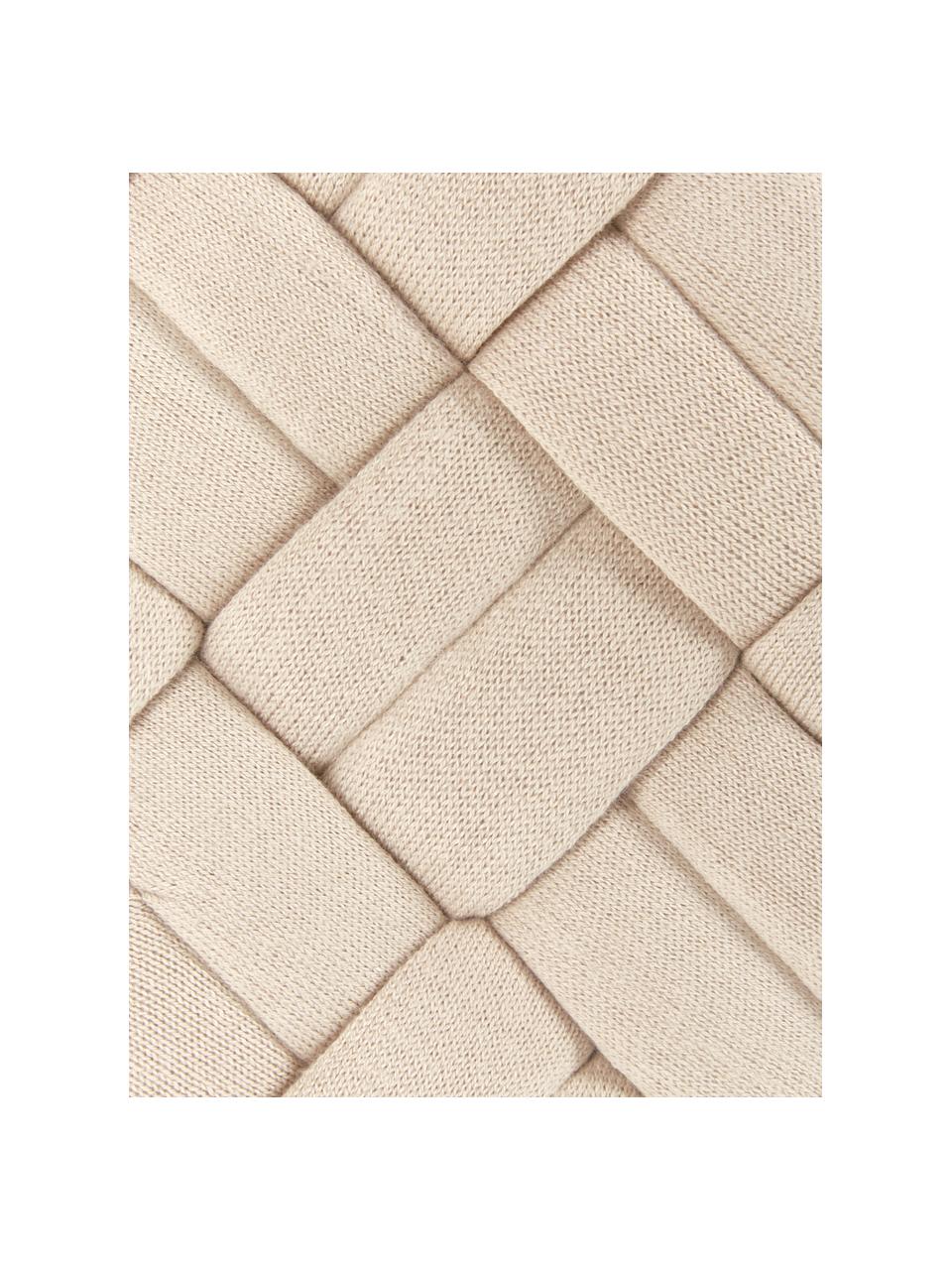 Federa arredo intrecciata color beige chiaro Norman, Beige, Larg. 30 x Lung. 50 cm