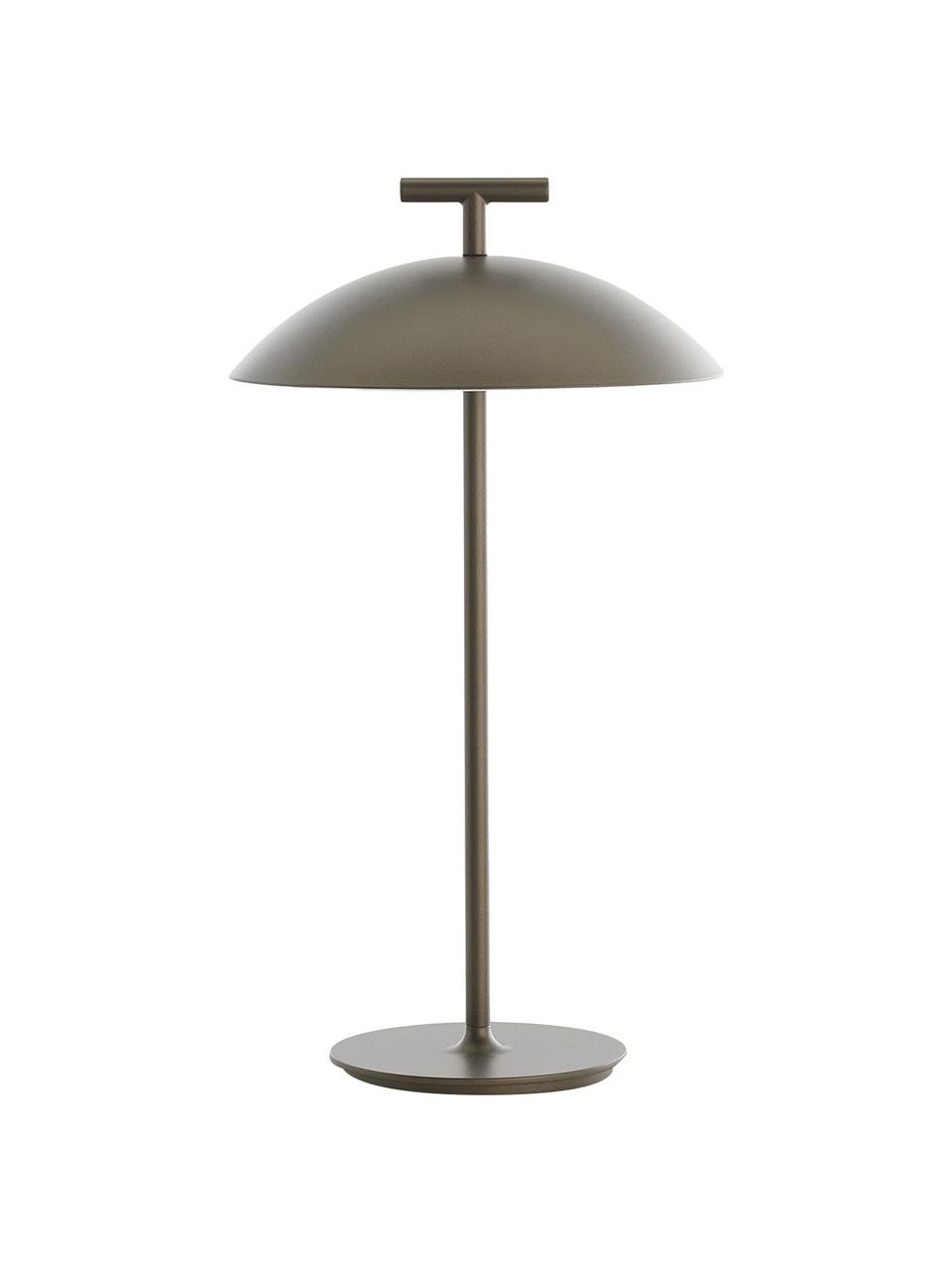 Přenosná designová stolní LED lampa Mini Geen-A, stmívatelná, Kov s práškovým nástřikem, Šedá, Ø 20 cm, V 36 cm