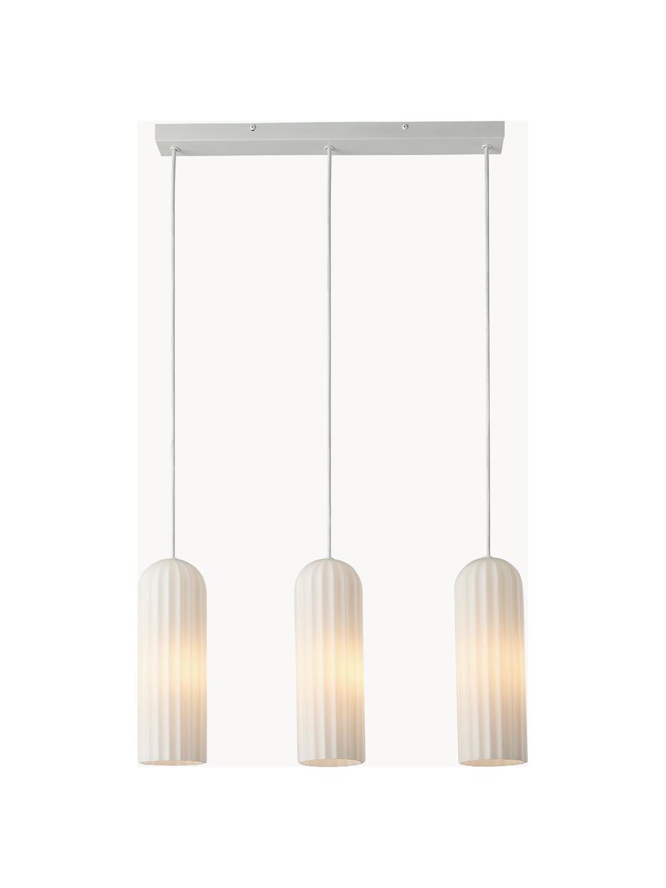 Lampada a sospensione a grappolo Miella, Paralume: vetro, Bianco, Larg. 52 x Alt. 30 cm