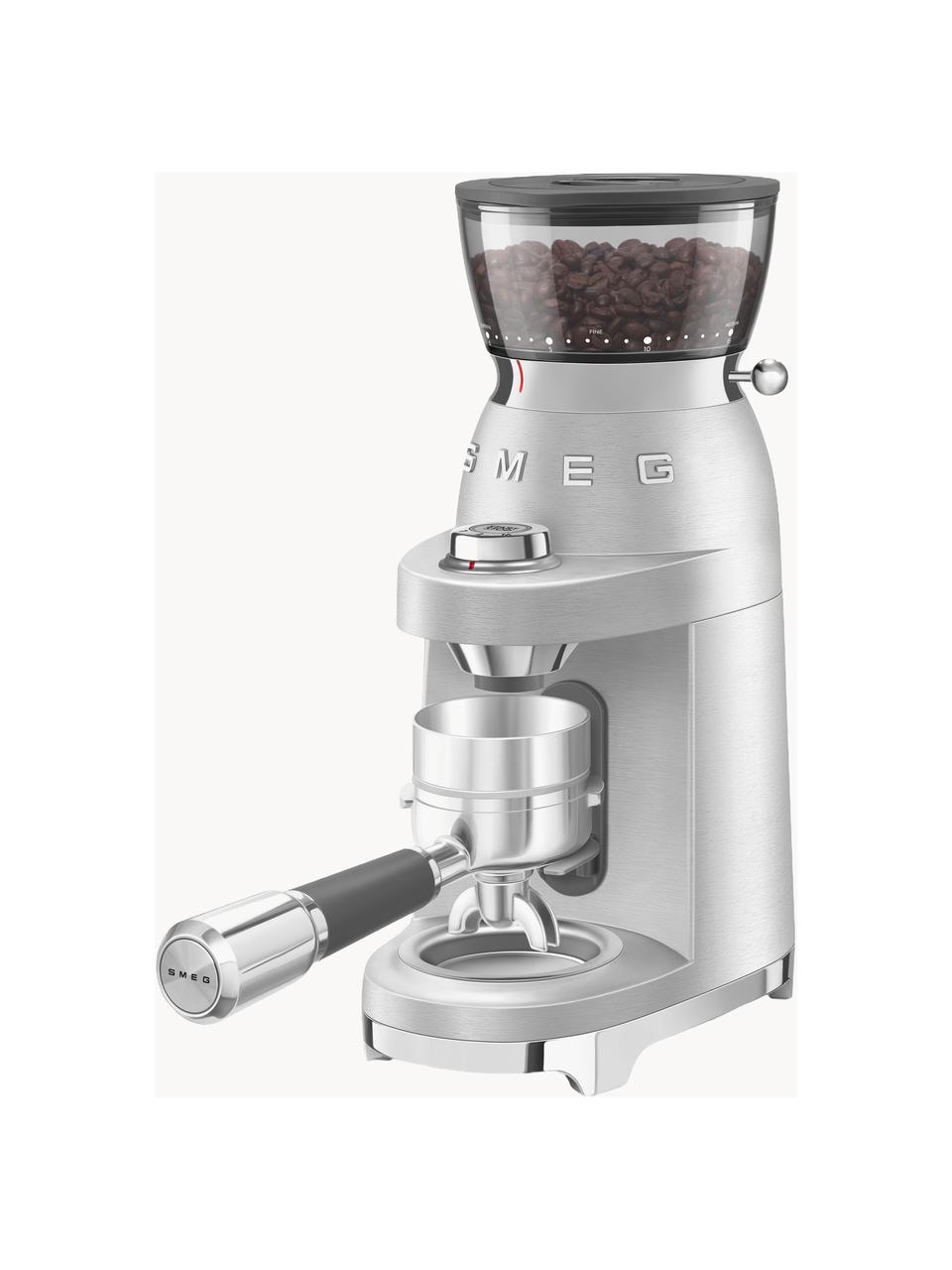 Elektrische Kaffeemühle Mini Pro, Gehäuse: Edelstahl, lackiert, Deckel: Kunststoff, BPA-frei, Silberfarben, B 15 x H 35 cm