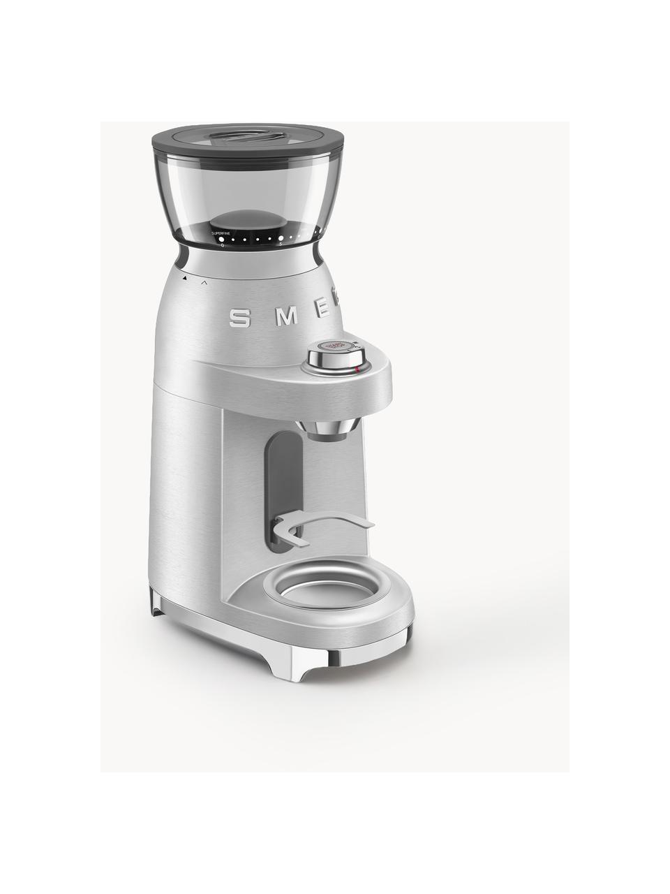 Elektrische Kaffeemühle Mini Pro, Gehäuse: Edelstahl, lackiert, Deckel: Kunststoff, BPA-frei, Silberfarben, B 15 x H 35 cm