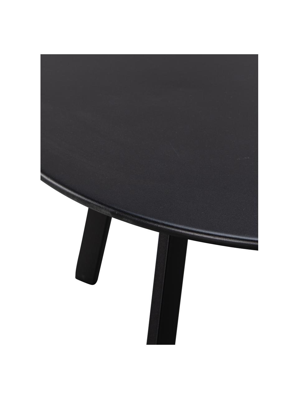 Mesa de centro redonda para exterior Fer, Metal recubierto, Negro, Ø 70 x Al 40 cm