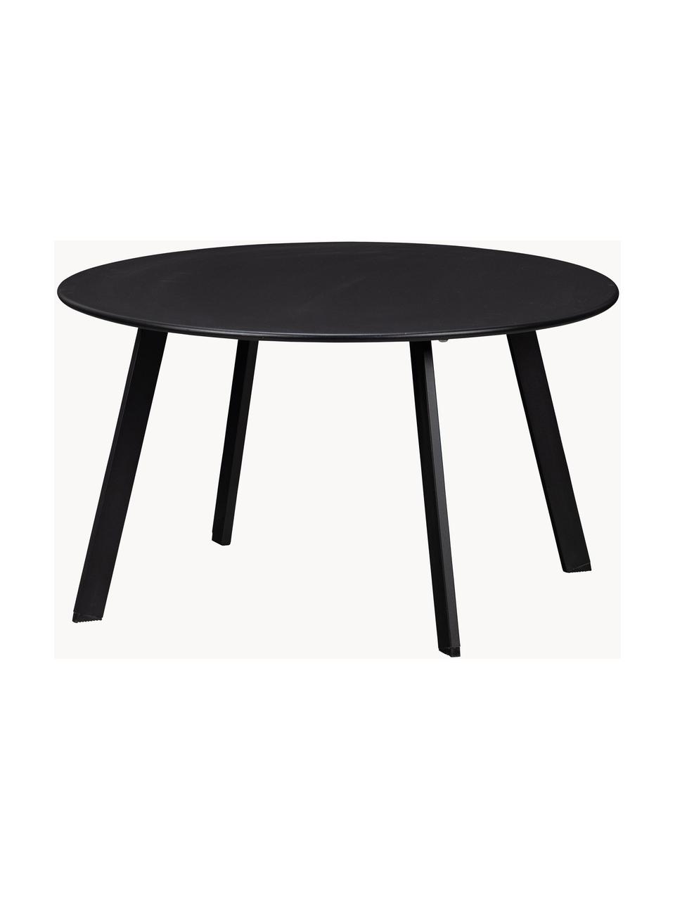 Runder Garten-Couchtisch Fer, Metall, beschichtet, Schwarz, Ø 70 x H 40 cm