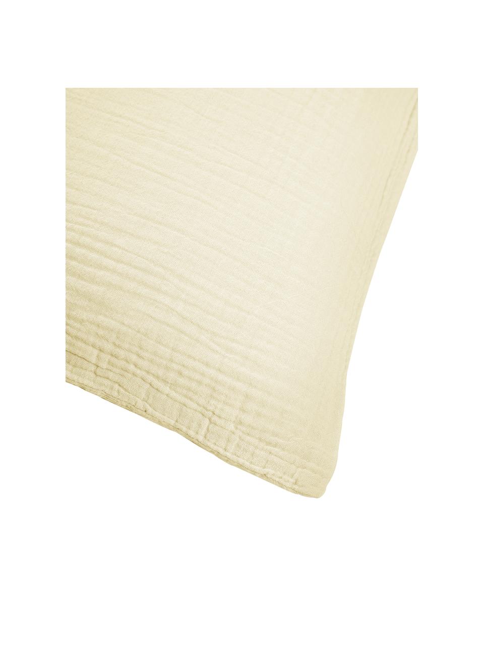 Mušelínový povlak na polštář Odile, Žlutá, Š 40 cm, D 80 cm