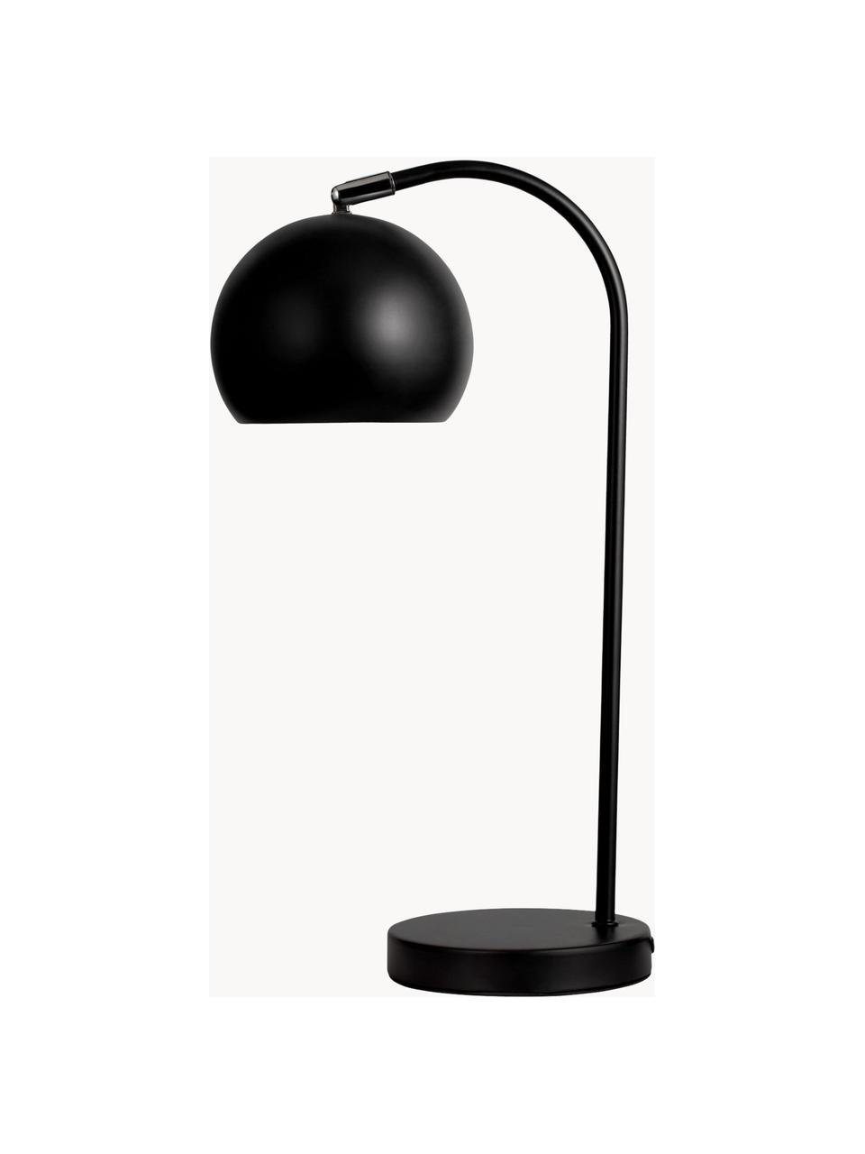 Bureaulamp True Love, Lampenkap: gecoat metaal, Lampvoet: gecoat metaal, Zwart, B 26 x H 47 cm