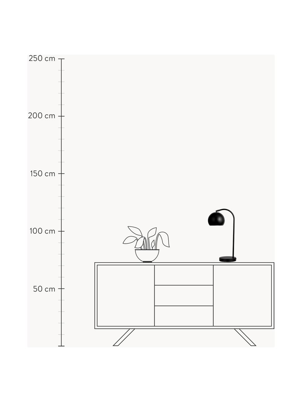 Schreibtischlampe True Love, Lampenschirm: Metall, beschichtet, Schwarz, B 26 x H 47 cm