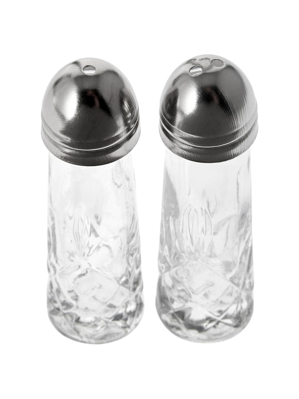 Transparante zout- en peperstrooier Harvey, 2-delig, Glas, Transparant, Ø 3 x H 10 cm