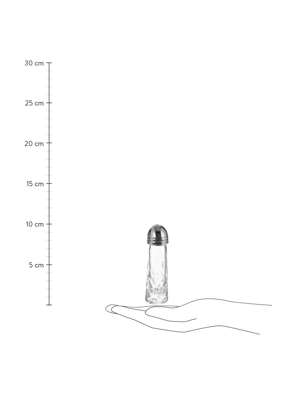 Transparante zout- en peperstrooier Harvey, 2-delig, Glas, Transparant, Ø 3 x H 10 cm