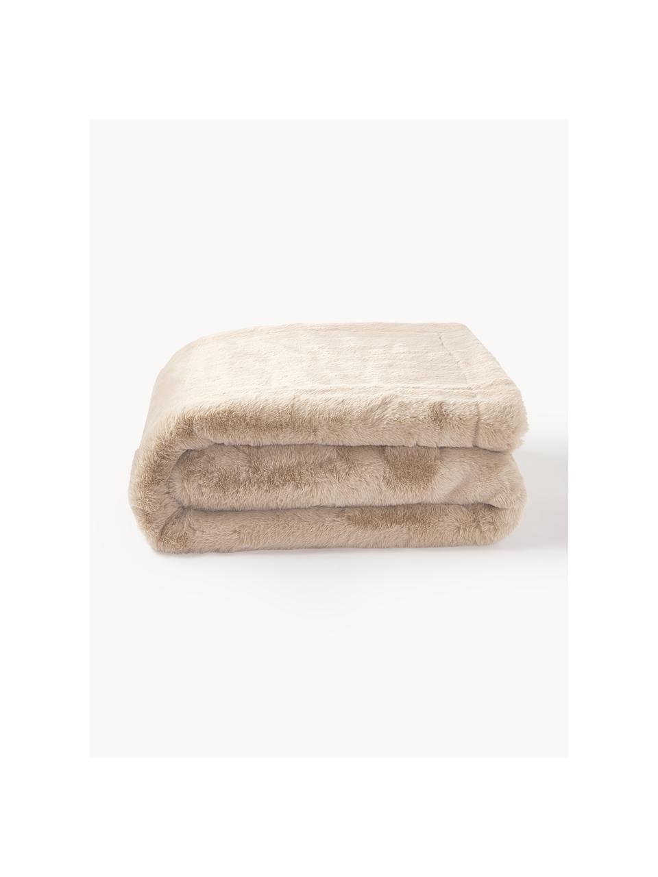 Coperta in cotone a nido d'ape Mette, Retro: 100% poliestere Il materi, Beige chiaro, Larg. 150 x Lung. 200 cm