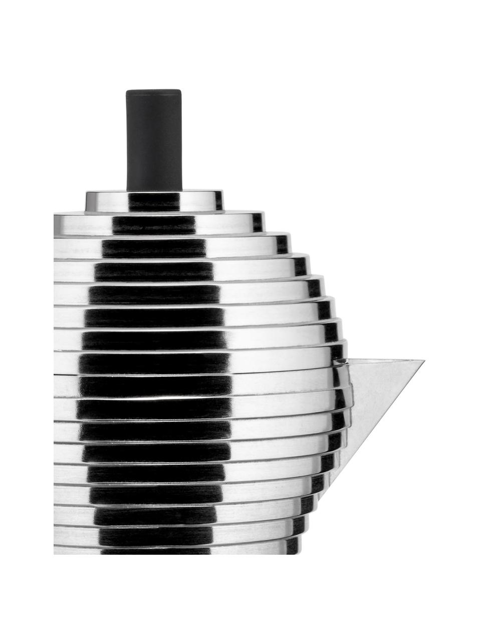 Kawiarka Pulcina, na 6 filiżanek, Odcienie srebrnego, czarny, S 20 x W 26 cm