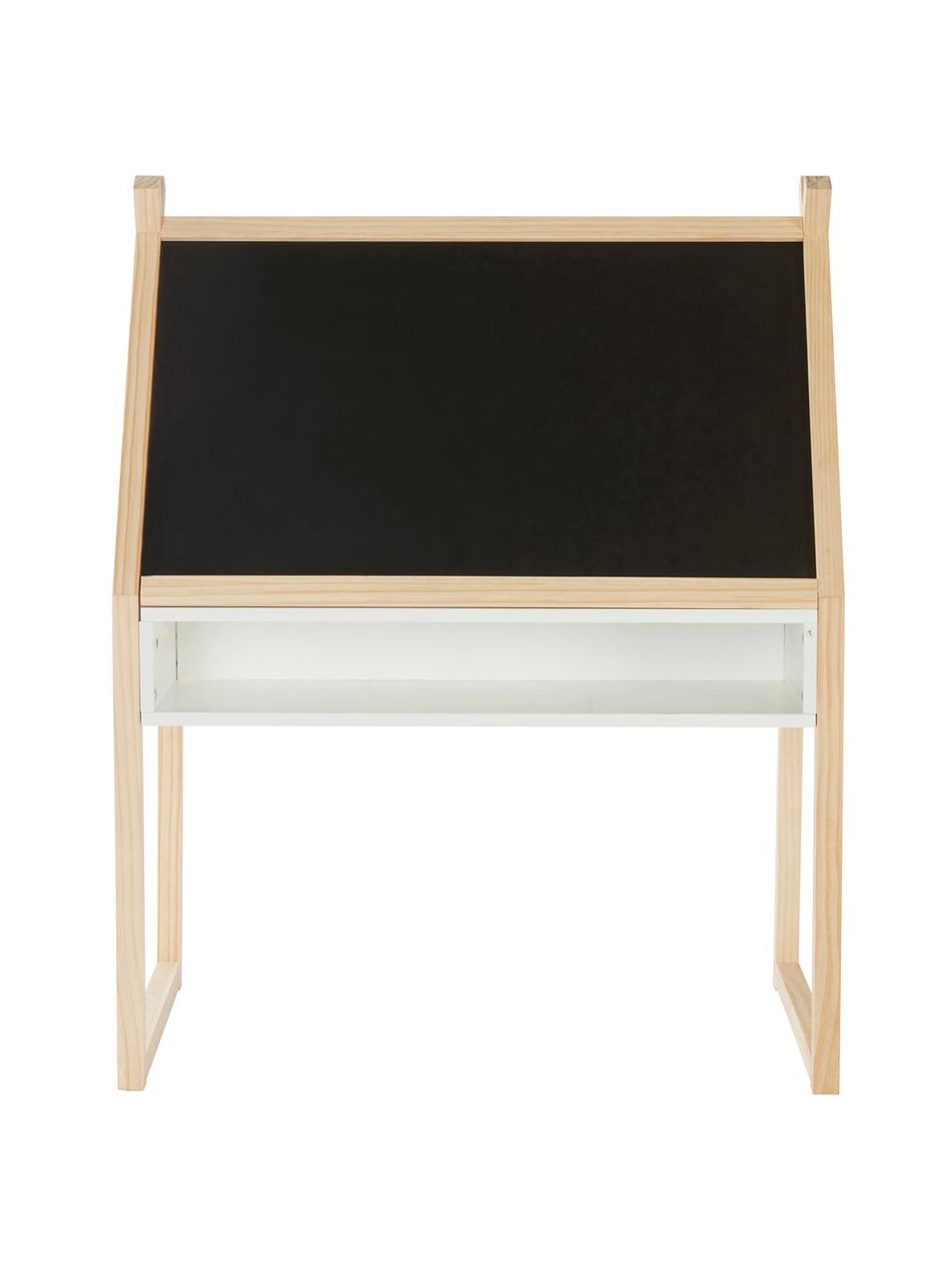 Kindertafel Cadiz met krijtbord, Frame: grenenhout, Bruin, wit, zwart, B 80 x H 101 cm