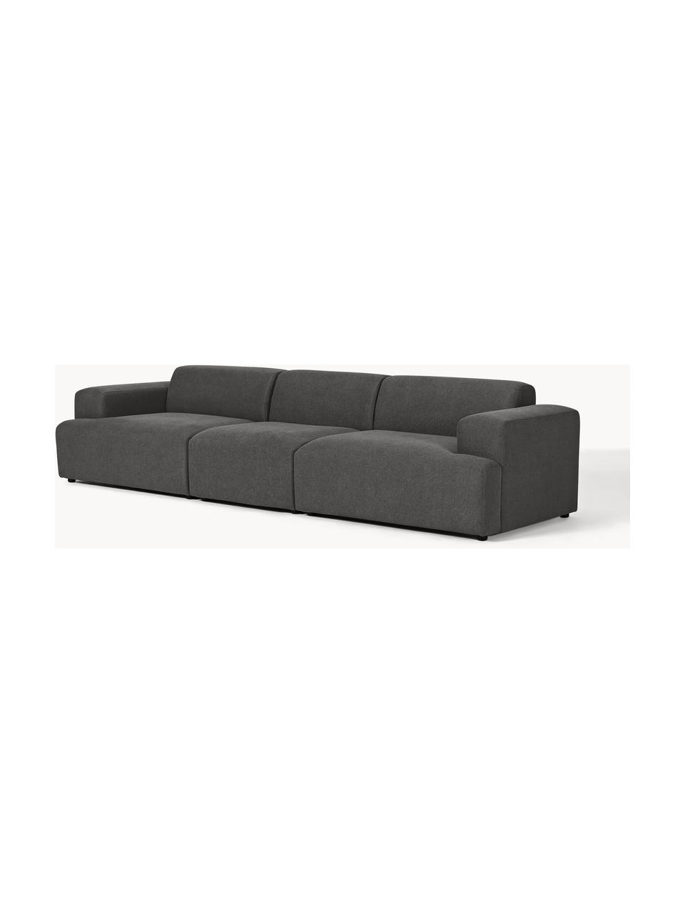 Sofa Melva (4-Sitzer), Bezug: 100 % Polyester Der strap, Gestell: Massives Kiefern- und Fic, Webstoff Anthrazit, B 319 x T 101 cm