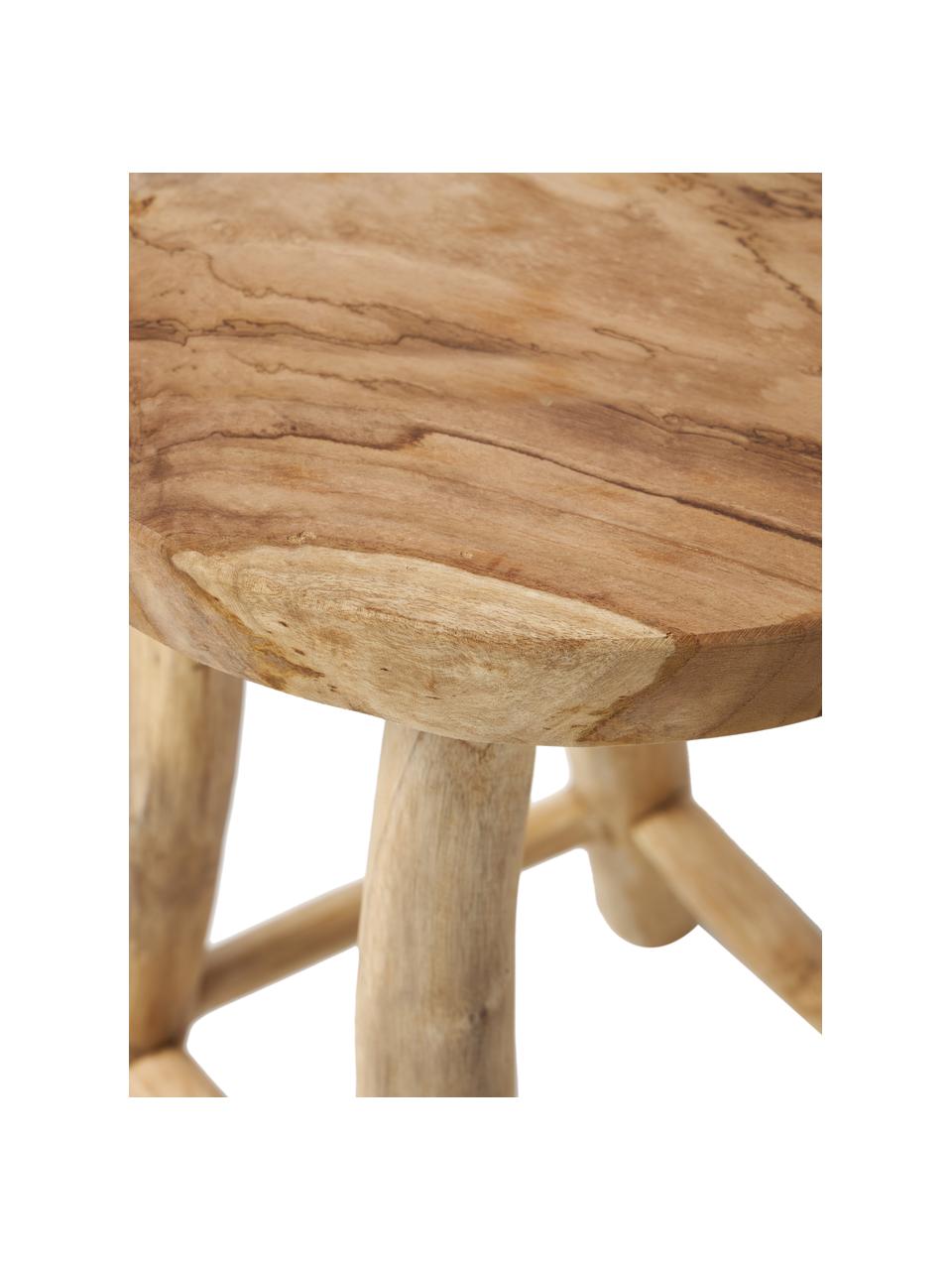 Taburetka z tíkového dreva Badia, Tíkové drevo, Tíkové drevo, Ø 30 x V 45 cm