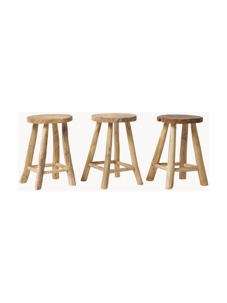 Tabouret en bois de teck Badia, Bois de teck, Bois de teck, Ø 30 x haut. 45 cm